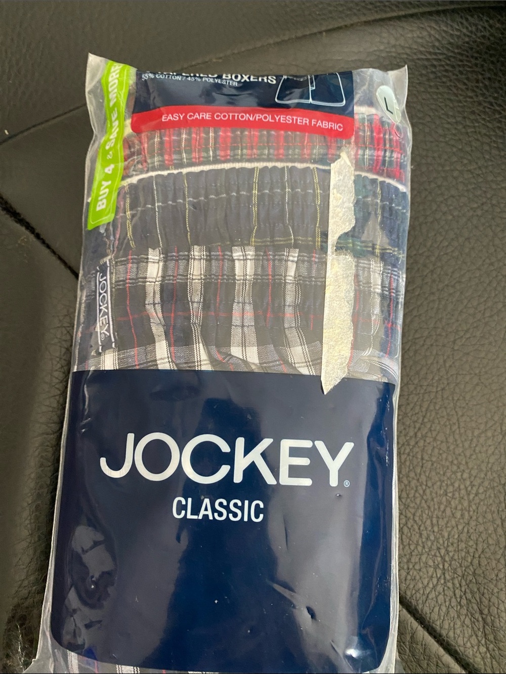 Jockey Classic Plaid Men's Boxers - Navy, Red, White
